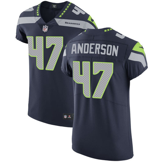 Sunny Anderson Men's Nike College Navy Seattle Seahawks Vapor Untouchable Custom Elite Jersey