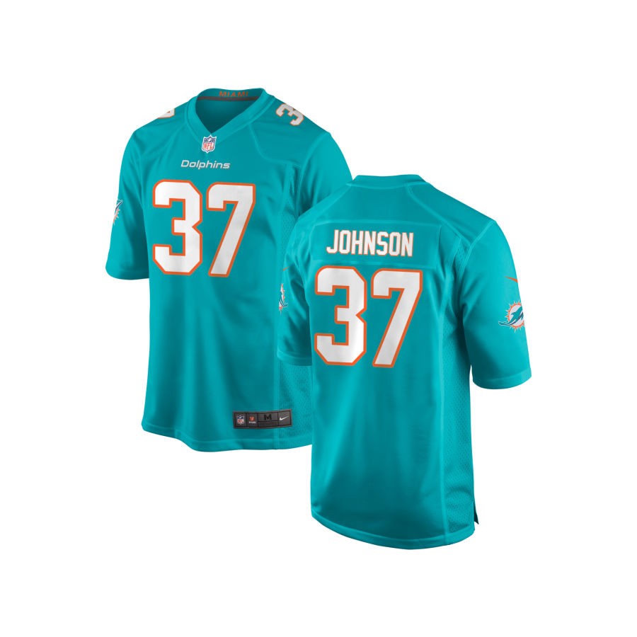 Isaiah Johnson Youth Nike Aqua Miami Dolphins 2018 Custom Game Jersey