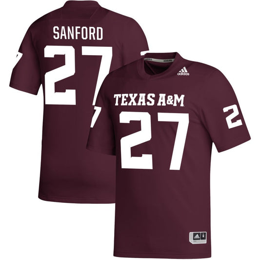 Daymion Sanford Men's adidas Maroon Texas A&M Aggies Pick-A-Player NIL Replica Football Jersey