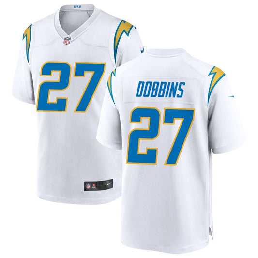 J.K. Dobbins Men's Nike White Los Angeles Chargers Custom Game Jersey