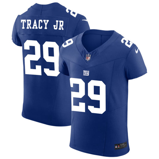 Tyrone Tracy Jr Men's Nike Royal New York Giants Vapor F.U.S.E. Elite Custom Jersey