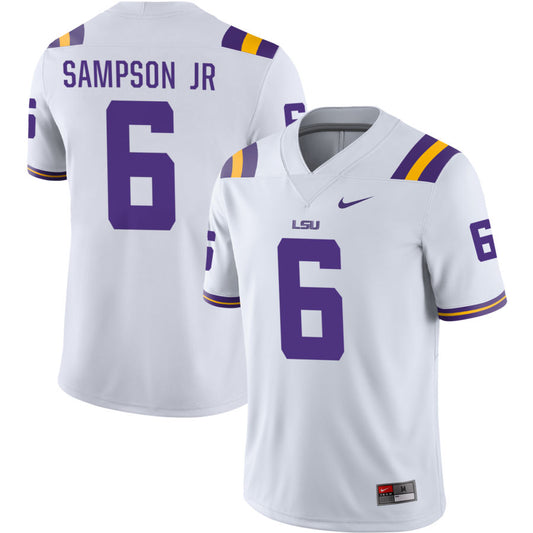 Shelton Sampson Jr Men's Nike White LSU Tigers Pick-A-Player NIL Replica Football Jersey