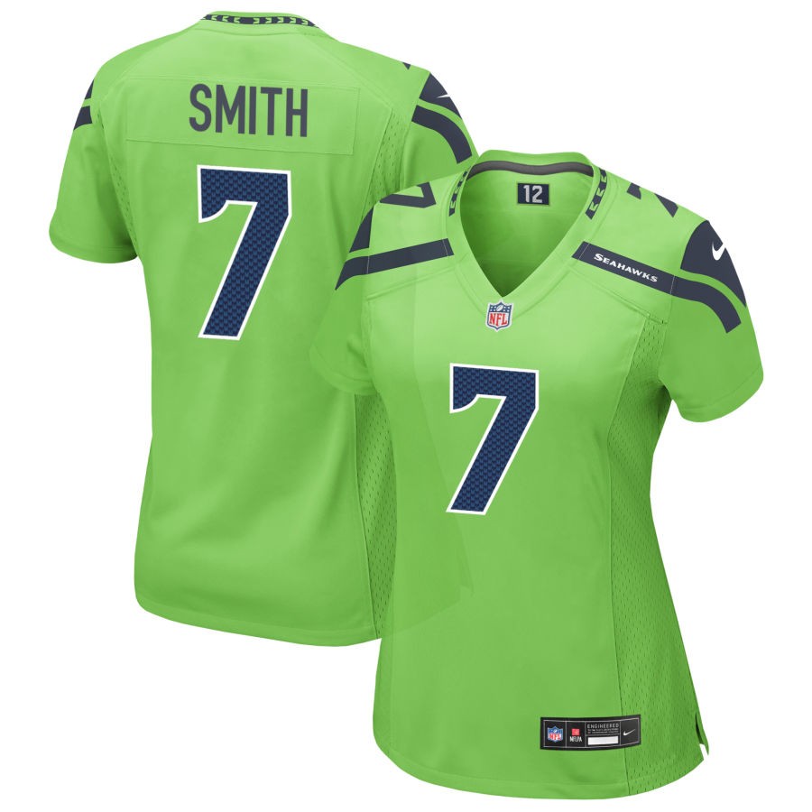 Geno Smith Women's Nike Neon Green Seattle Seahawks Alternate Custom Game Jersey