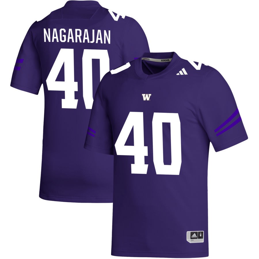 Anay Nagarajan Men's adidas  Purple Washington Huskies Pick-A-Player NIL Replica Football Jersey