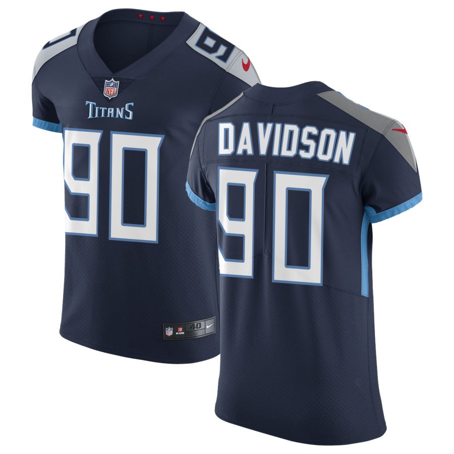 Marlon Davidson Men's Nike Navy Tennessee Titans Vapor Untouchable Custom Elite Jersey