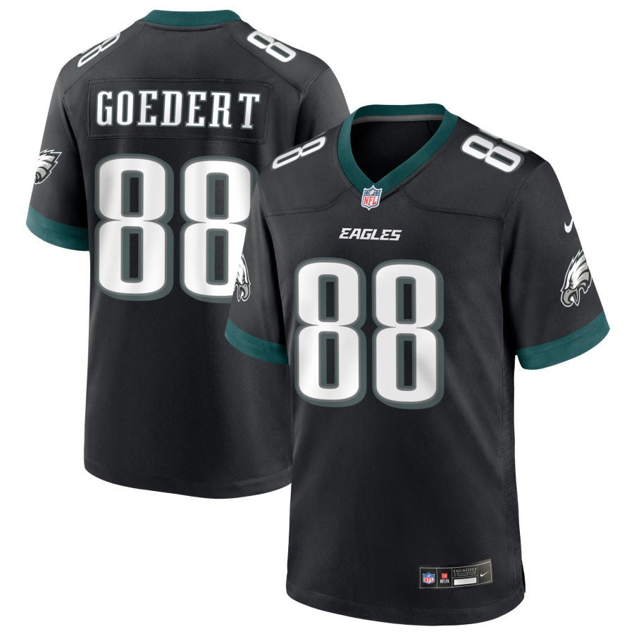 Dallas Goedert Men's Nike Black Philadelphia Eagles Alternate Custom Game Jersey