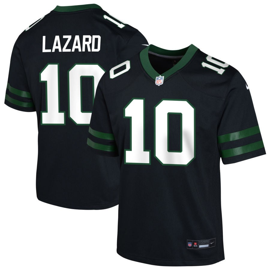 Allen Lazard Youth Nike  Legacy Black New York Jets Alternate Custom Game Jersey