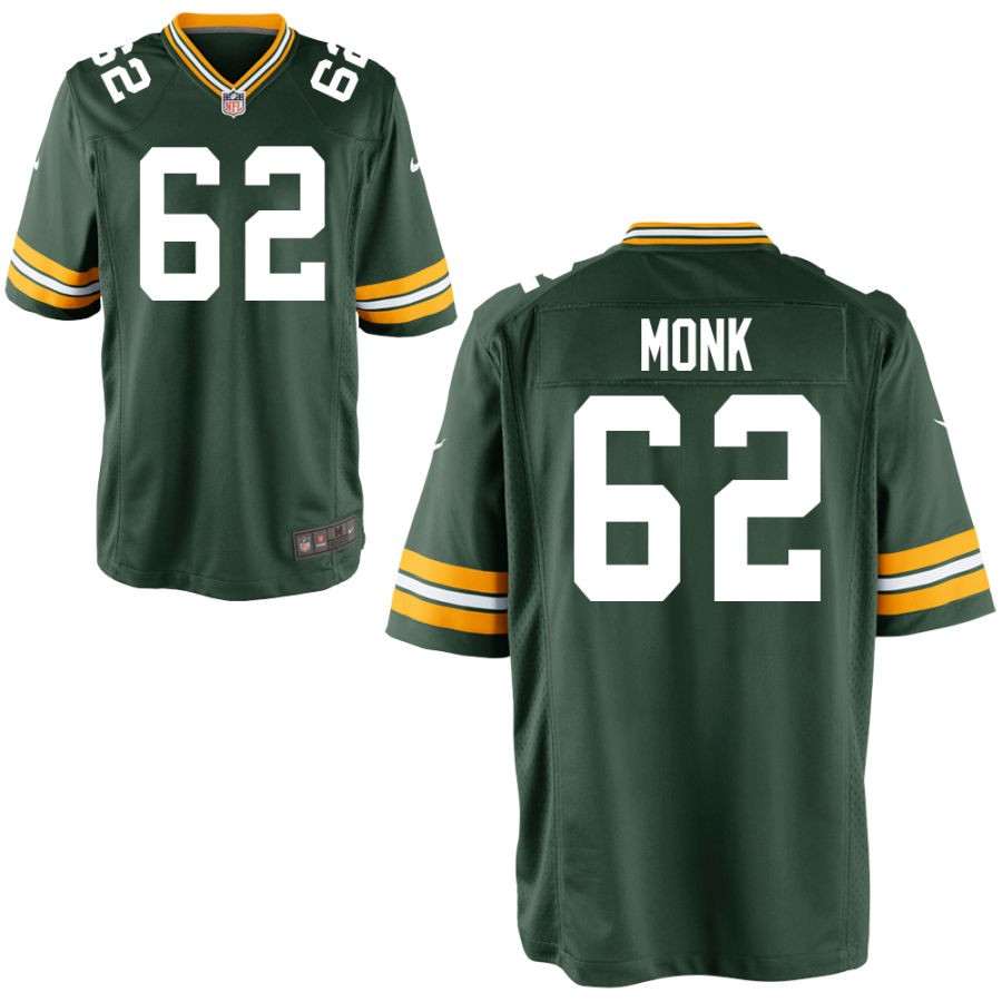 Jacob Monk Youth Nike Green Green Bay Packers Custom Game Jersey