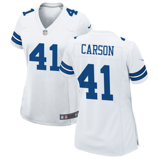 Caelen Carson Women's Nike White Dallas Cowboys Custom Game Jersey