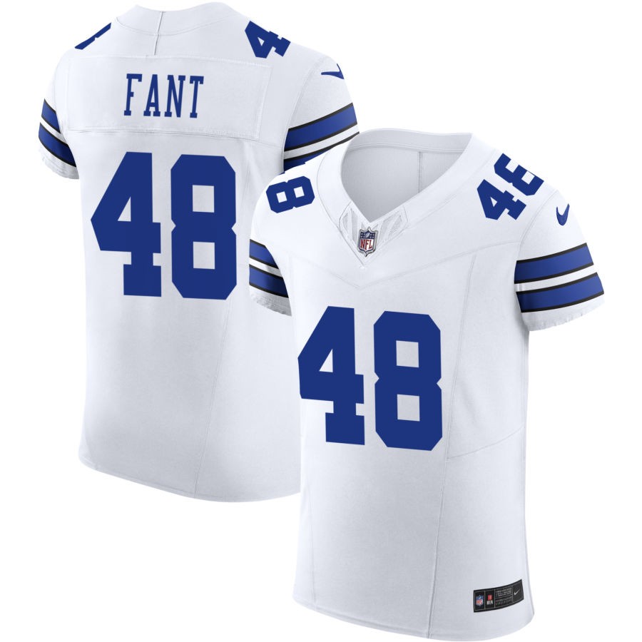 Princeton Fant Men's Nike White Dallas Cowboys Vapor F.U.S.E. Elite Custom Jersey