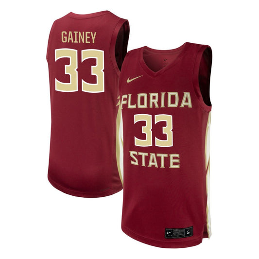 Jaylan Gainey Men's Nike  Garnet Florida State Seminoles NIL Pick-A-Player Men's Basketball Replica Jersey