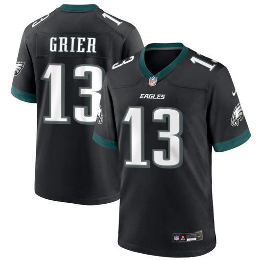 Will Grier Men's Nike Black Philadelphia Eagles Alternate Custom Game Jersey