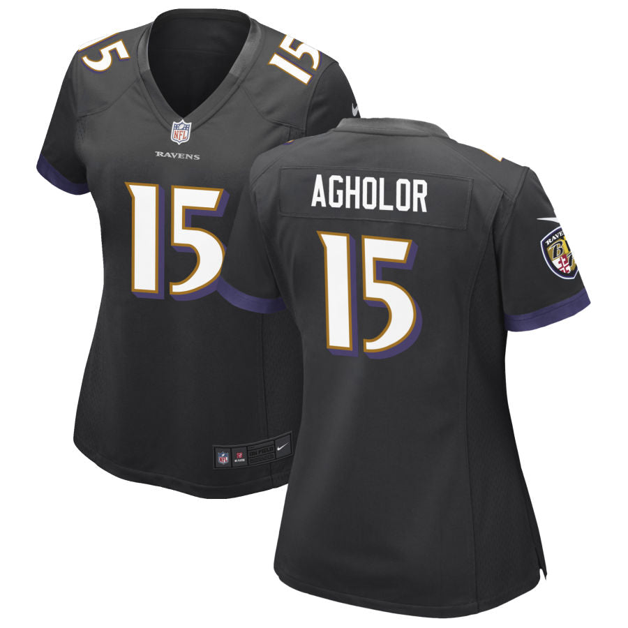 Nelson Agholor Women's Nike Black Baltimore Ravens Alternate Custom Game Jersey