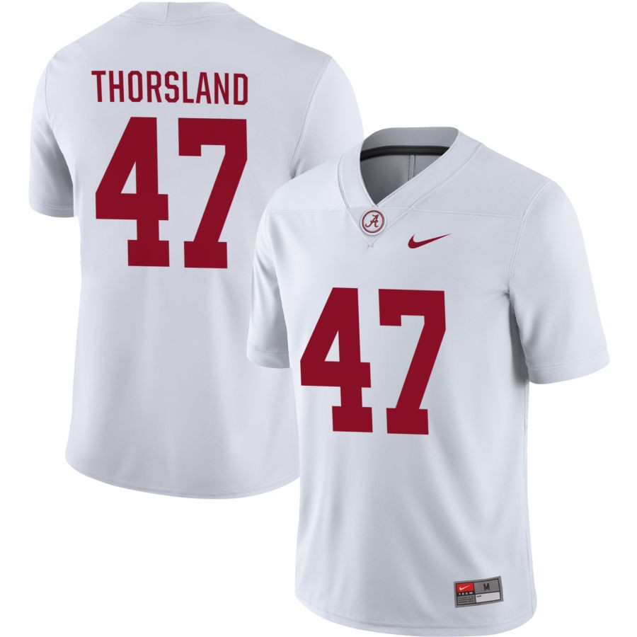 Adam Thorsland Men's Nike White Alabama Crimson Tide Pick-A-Player NIL Replica Football Jersey