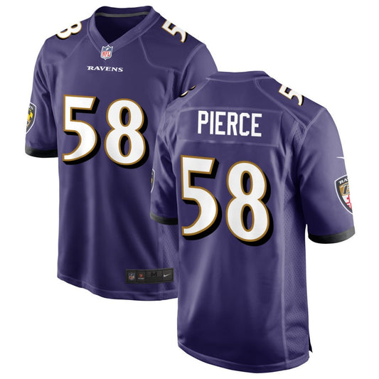 Michael Pierce Men's Nike White Baltimore Ravens Custom Game Jersey