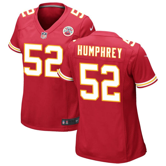 Creed Humphrey Women's Nike Red Kansas City Chiefs Custom Game Jersey