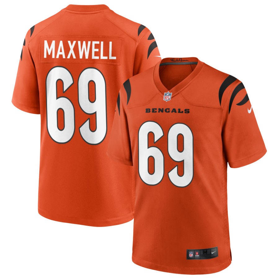 Devonnsha Maxwell Youth Nike Orange Cincinnati Bengals Alternate Game Custom Jersey