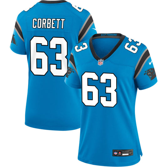 Austin Corbett Women's Nike  Blue Carolina Panthers Alternate Custom Game Jersey