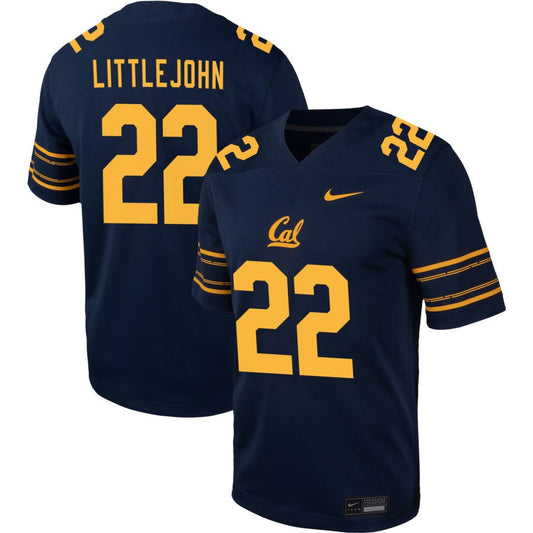 Matthew Littlejohn Men's Nike  Navy Cal Bears Pick-A-Player NIL Football Game Jersey