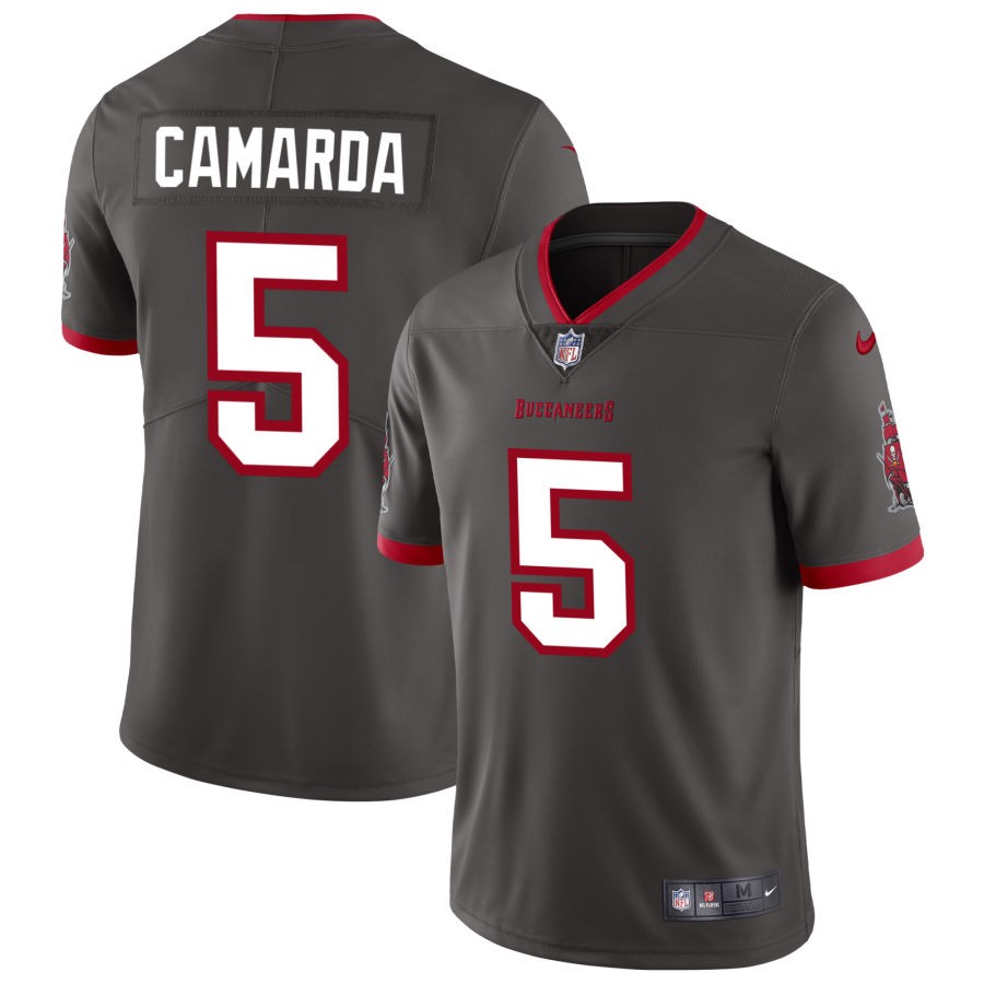 Jake Camarda Men's Nike Pewter Tampa Bay Buccaneers Vapor Untouchable Elite Custom Alternate Jersey