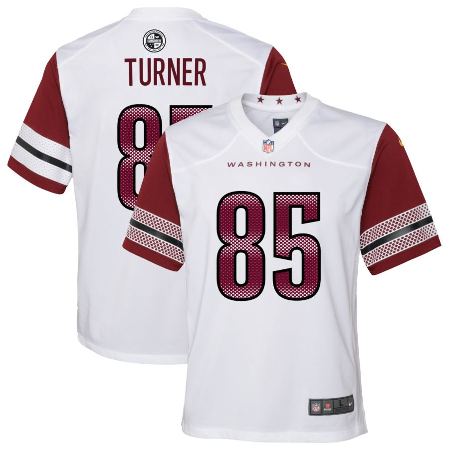 Cole Turner Youth Nike White Washington Commanders Game Custom Player Jersey