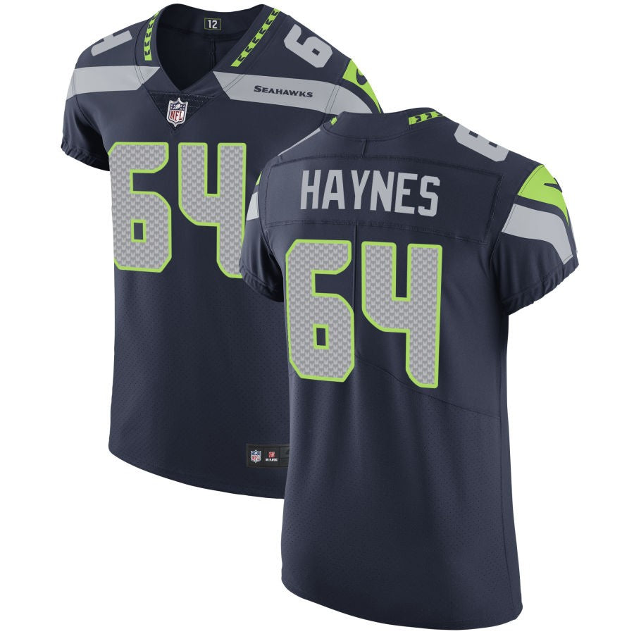 Christian Haynes Men's Nike College Navy Seattle Seahawks Vapor Untouchable Custom Elite Jersey