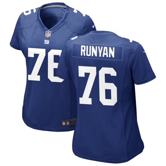 Jon Runyan Women's Nike Royal New York Giants Custom Jersey