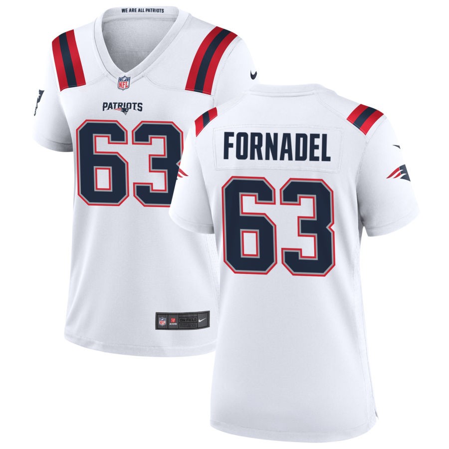 Liam Fornadel Women's Nike New England Patriots White Custom Game Jersey