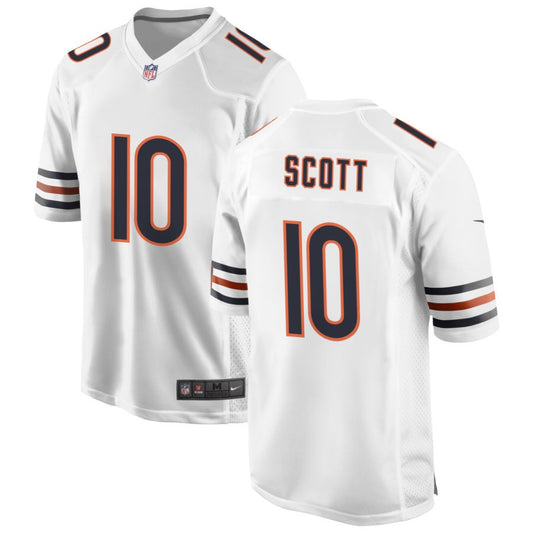 Tyler Scott Men's Nike White Chicago Bears Custom Game Jersey