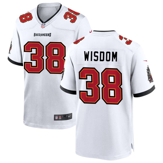 Rashad Wisdom Men's Nike Tampa Bay Buccaneers White Custom Game Jersey