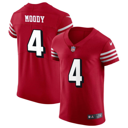 Jake Moody Men's Nike Scarlet San Francisco 49ers Alternate Vapor Elite Custom Jersey