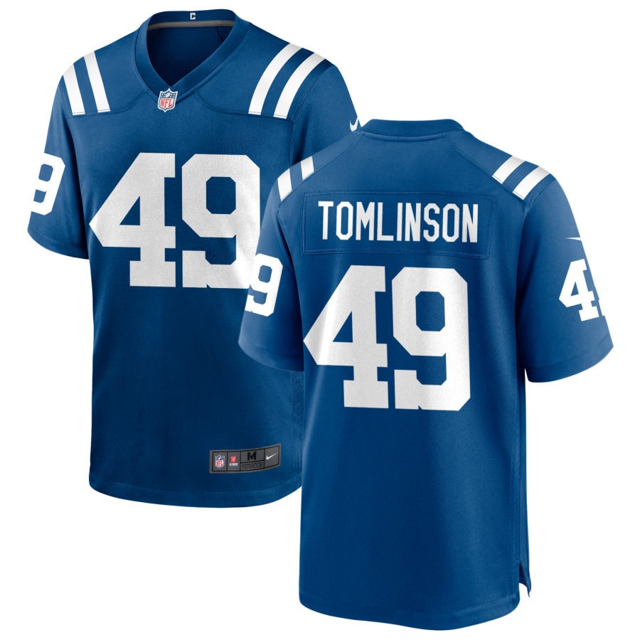 Eric Tomlinson Men's Nike Indianapolis Colts Royal Custom Game Jersey