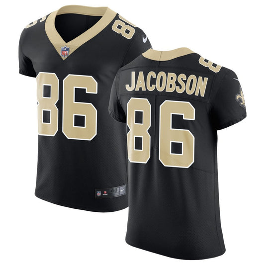 Michael Jacobson Men's Nike Black New Orleans Saints Vapor Untouchable Custom Elite Jersey