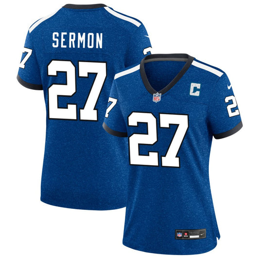 Trey Sermon Women's Nike Royal Indianapolis Colts Indiana Nights Alternate Custom Game Jersey