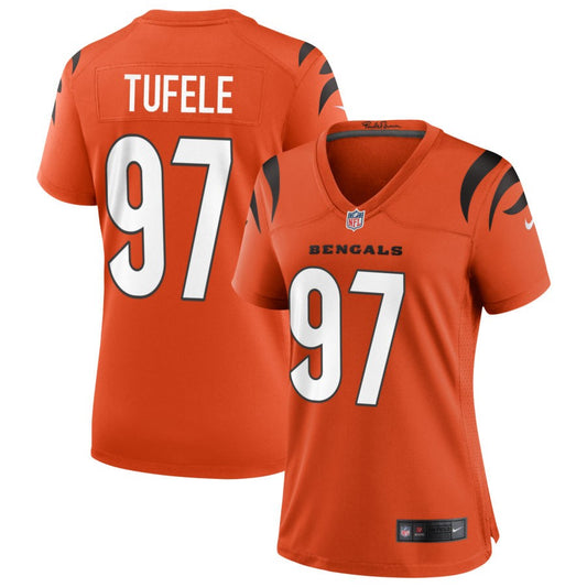 Jay Tufele Women's Nike Orange Cincinnati Bengals Alternate Game Custom Jersey