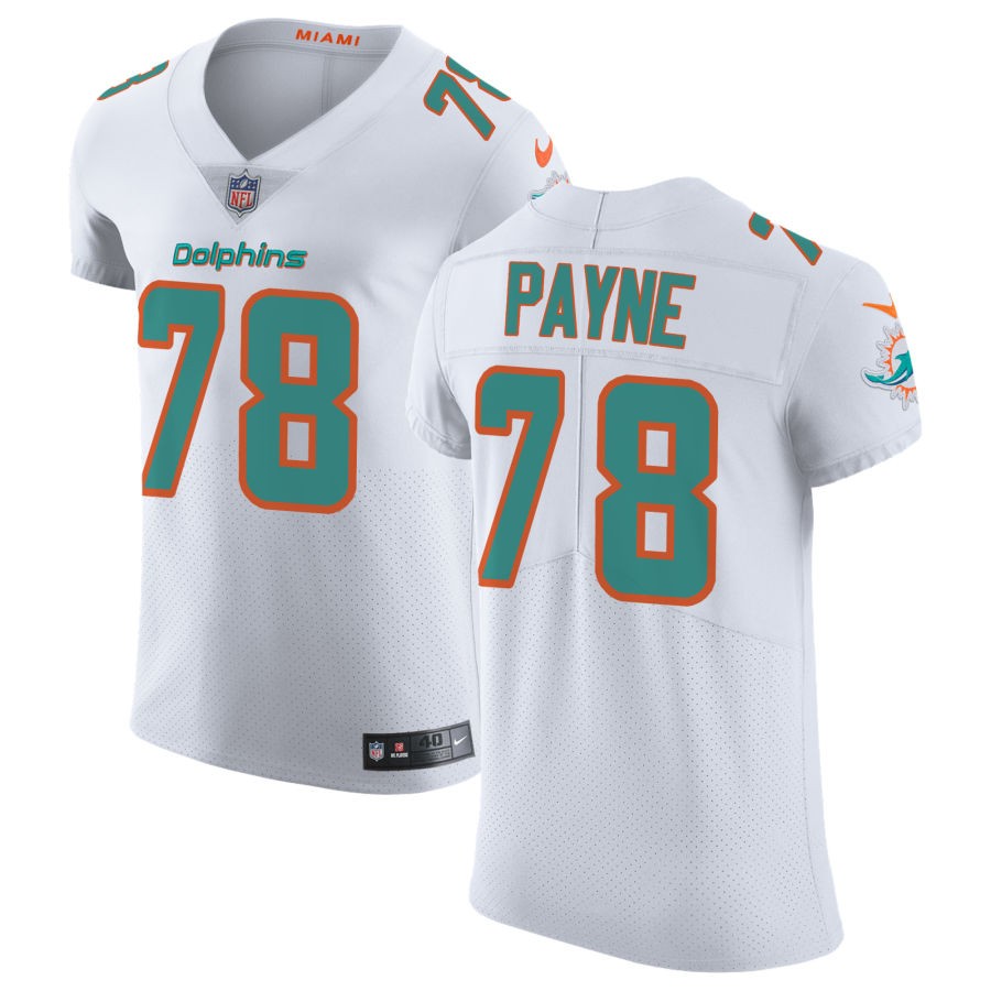 Leonard Payne Men's Nike White Miami Dolphins Vapor Untouchable Elite Custom Jersey