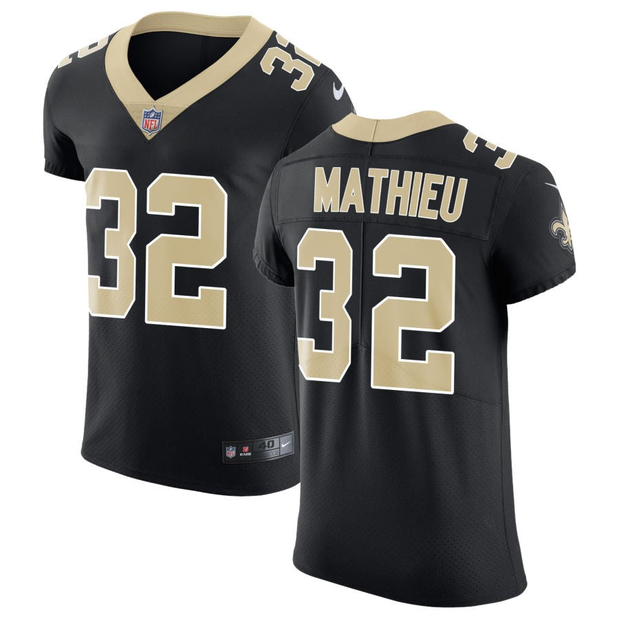 Tyrann Mathieu Men's Nike Black New Orleans Saints Vapor Untouchable Custom Elite Jersey