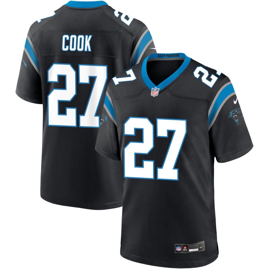 Alex Cook Men's Nike Black Carolina Panthers Custom Game Jersey