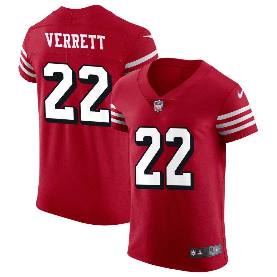 Jason Verrett Men's Nike Scarlet San Francisco 49ers Alternate Vapor Elite Custom Jersey