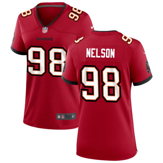 Anthony Nelson Women's Nike Tampa Bay Buccaneers Red Custom Game Jersey