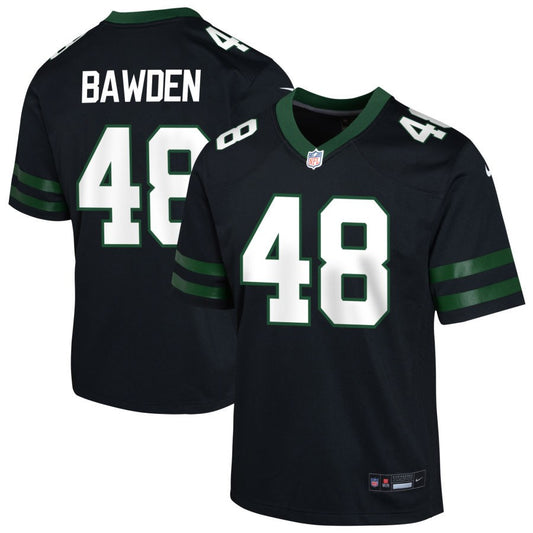 Nick Bawden Youth Nike  Legacy Black New York Jets Alternate Custom Game Jersey