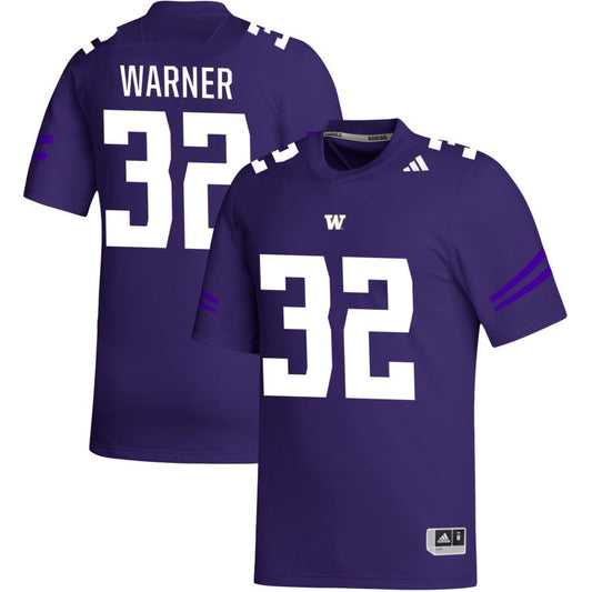 Tristan Warner Men's adidas  Purple Washington Huskies Pick-A-Player NIL Replica Football Jersey