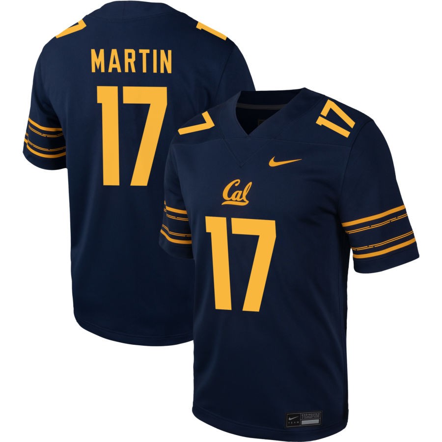 Josiah Martin Men's Nike  Navy Cal Bears Pick-A-Player NIL Football Game Jersey