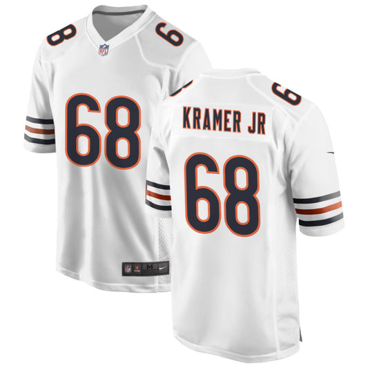 Doug Kramer Jr Men's Nike White Chicago Bears Custom Game Jersey