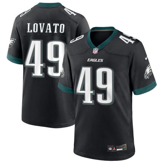 Rick Lovato Men's Nike Black Philadelphia Eagles Alternate Custom Game Jersey