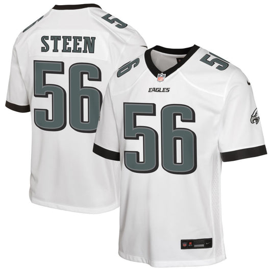 Tyler Steen Youth Nike White Philadelphia Eagles Custom Game Jersey