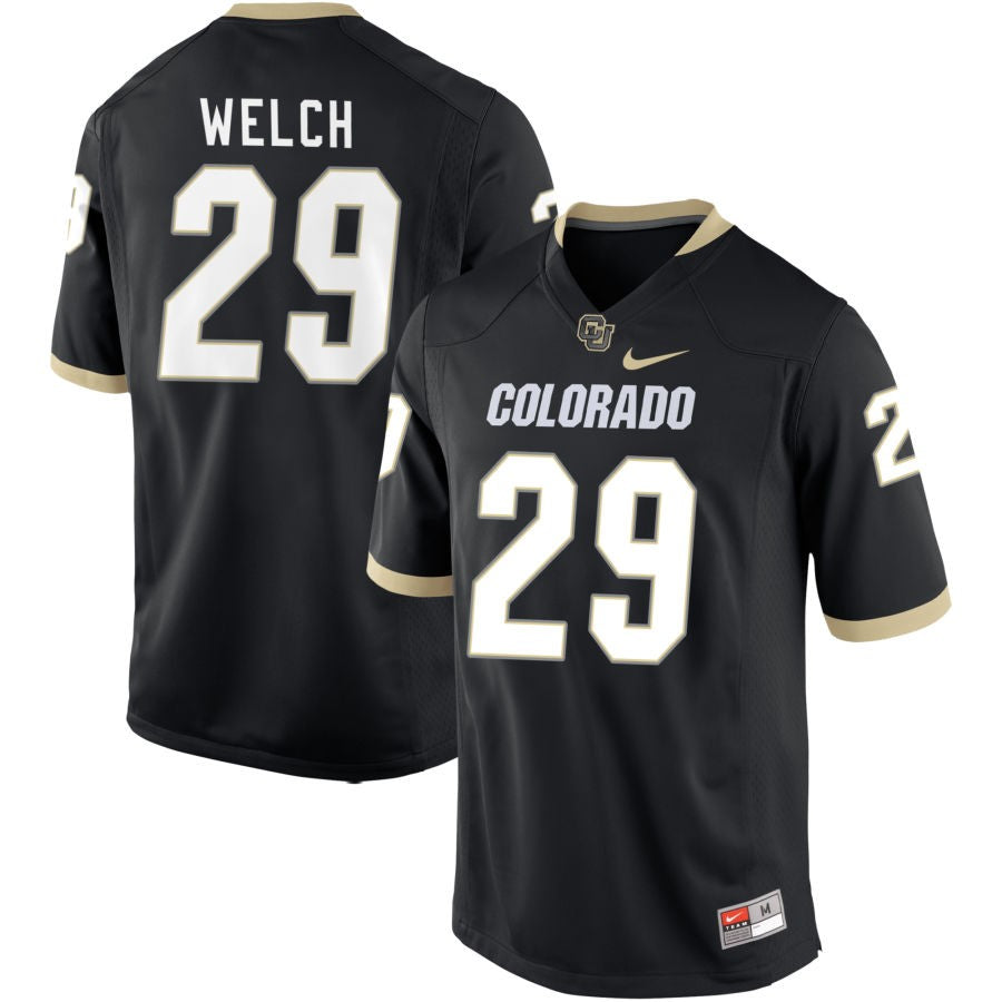 Micah Welch Men's Nike Black Colorado Buffaloes Pick-A-Player NIL Replica Football Jersey