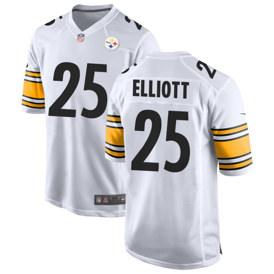 DeShon Elliott Men's Nike White Pittsburgh Steelers Game Custom Jersey