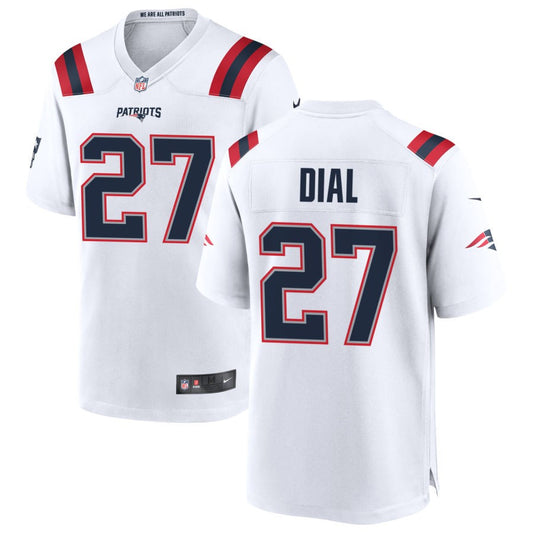 Marcellas Dial Men's Nike White New England Patriots Custom Game Jersey