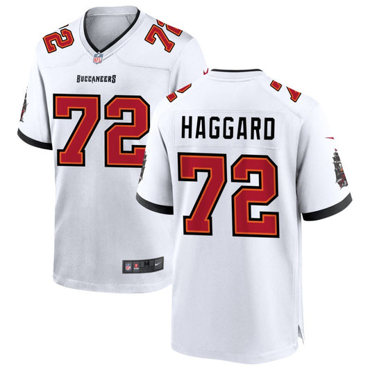 Luke Haggard Men's Nike Tampa Bay Buccaneers White Custom Game Jersey